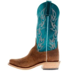 Anderson Bean Men's Ride Ready Brahma Bison 13in Turquoise Calfieno Top -Western Denim Gear Store 336684 03