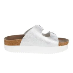 Corkys Footwear Womens Tabloid White Metallic Slide 11 Corkys Footwear Womens Tabloid White Metallic Slide -Western Denim Gear Store 41 5518 WHME Q 5