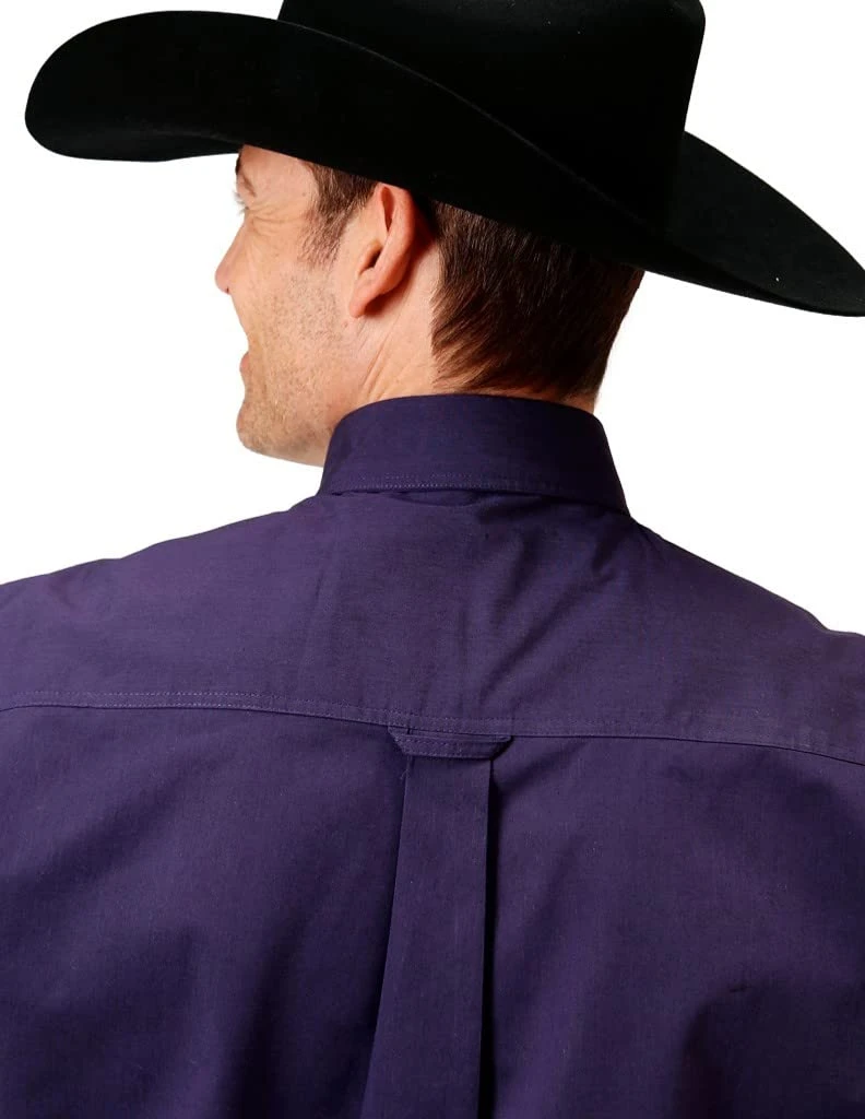 Roper Mens Spiced Plum Solid Buttondown 4 Roper Mens Spiced Plum Solid Buttondown - Image 2