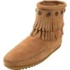 Minnetonka Taupe Double Fringe Side Zip Boot-6in 2 Minnetonka Taupe Double Fringe Side Zip Boot-6in -Western Denim Gear Store 60251 default l