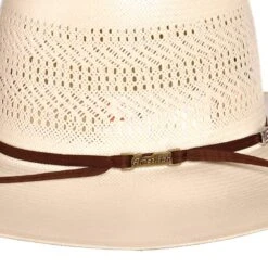 American Hats Ivory Triple Vent 4 1/4in. Brim Straw Cowboy Hat -Western Denim Gear Store 7400S2CCHOC42 3
