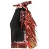 Saddle Barn Tack Pro Rodeo Chap W/Black/Red Metallic -Western Denim Gear Store 80260 default l
