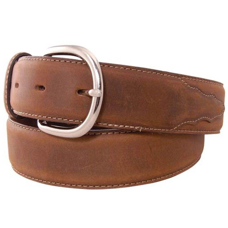 Men's Silver Creek Classic Brown Leather Belt 53709 3 Men's Silver Creek Classic Brown Leather Belt 53709