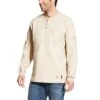 Ariat Men's Flame Resistant Sand Air Crew Long Sleeve Shirt -Western Denim Gear Store 92637 default l