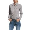 Ariat Ladies FR Silver Fox Work Shirt -Western Denim Gear Store 99989 default l
