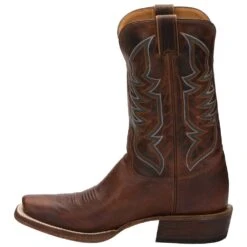 Justin Boots Men's Justin Bent Rail Performance Navigator Cognac Cowboy Boot -Western Denim Gear Store BR763 3
