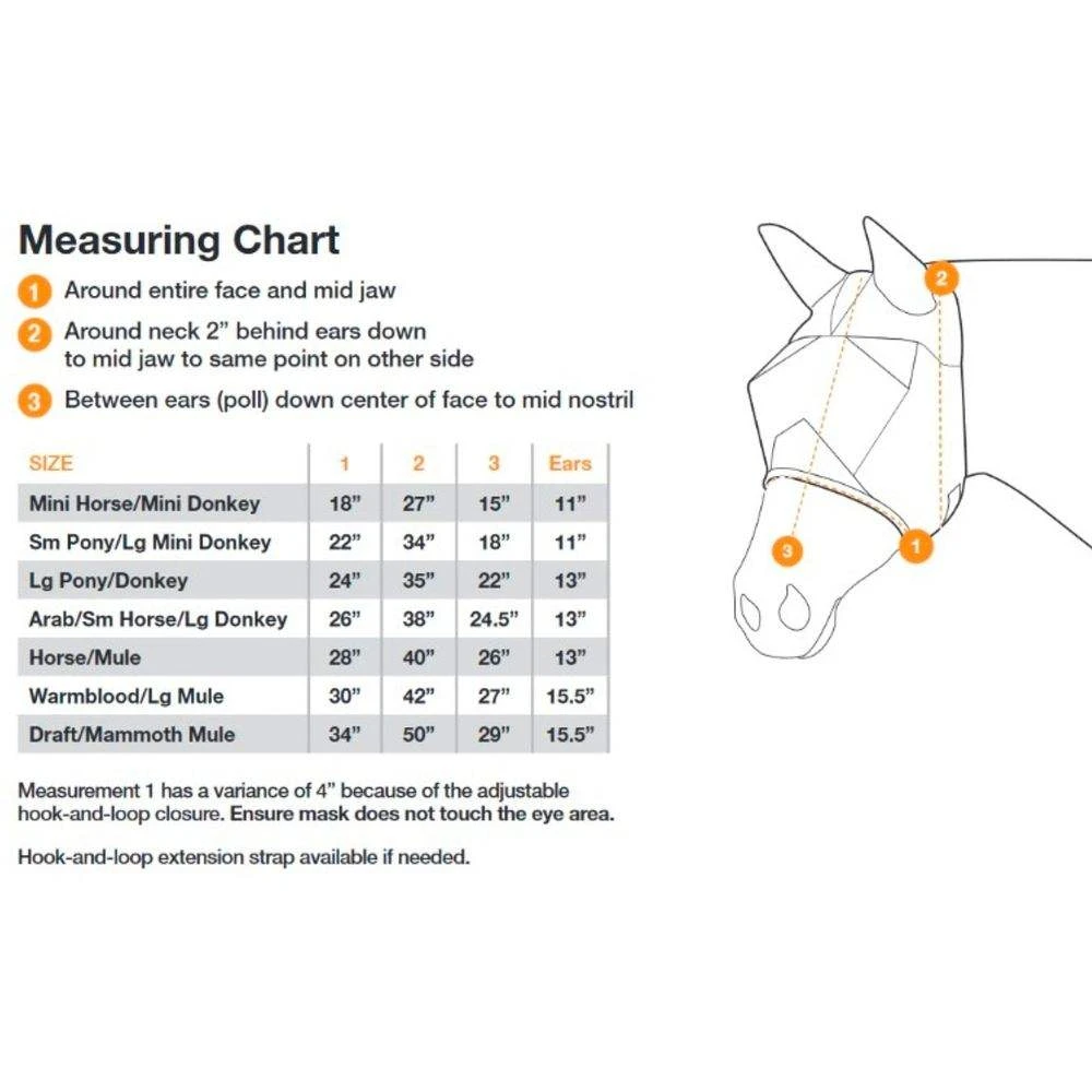 Cashel Company Crusader Patterned Horse Fly Mask With Ears 4 Cashel Company Crusader Patterned Horse Fly Mask With Ears - Image 2