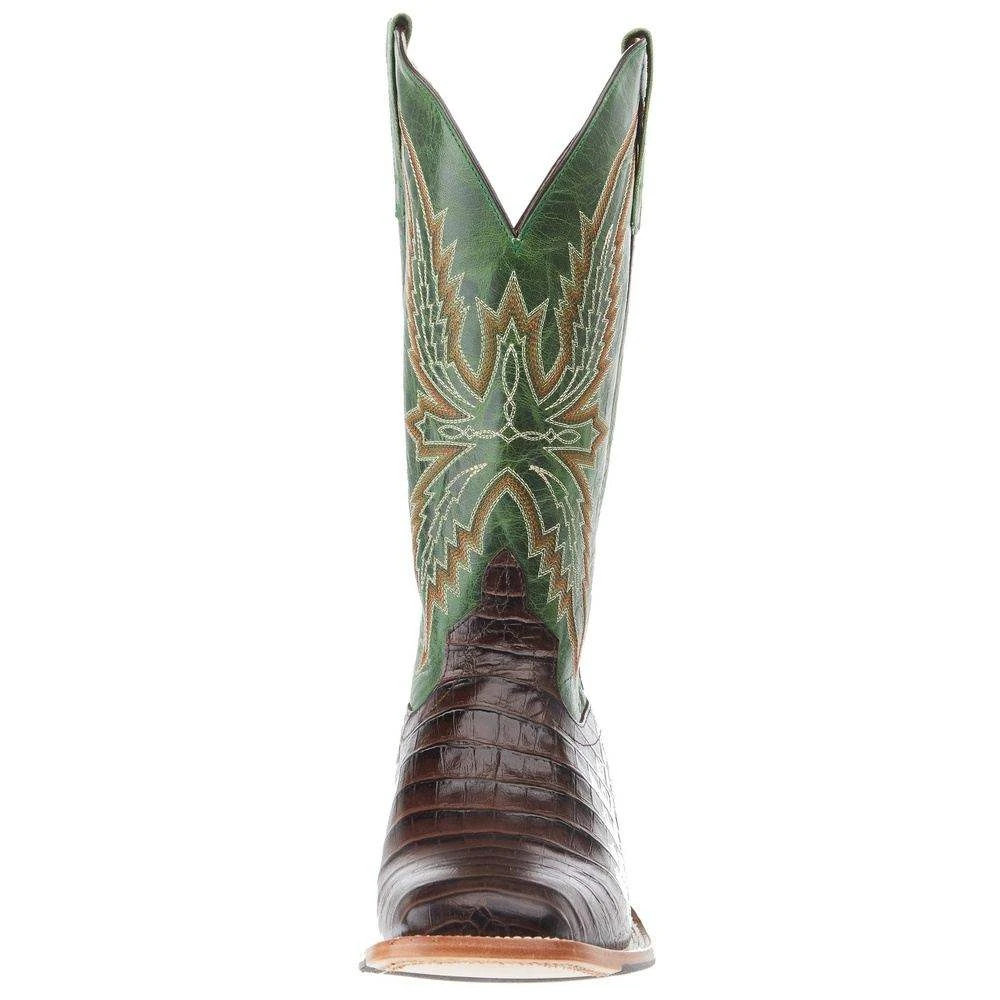 Horsepower Men's Chocolate Caiman Print Cowboy Boot 4 Horsepower Men's Chocolate Caiman Print Cowboy Boot - Image 2