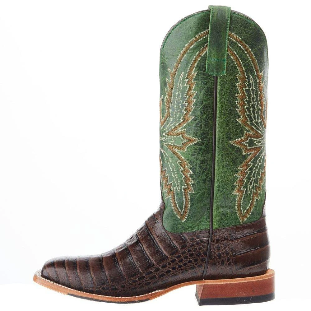 Horsepower Men's Chocolate Caiman Print Cowboy Boot 5 Horsepower Men's Chocolate Caiman Print Cowboy Boot - Image 3