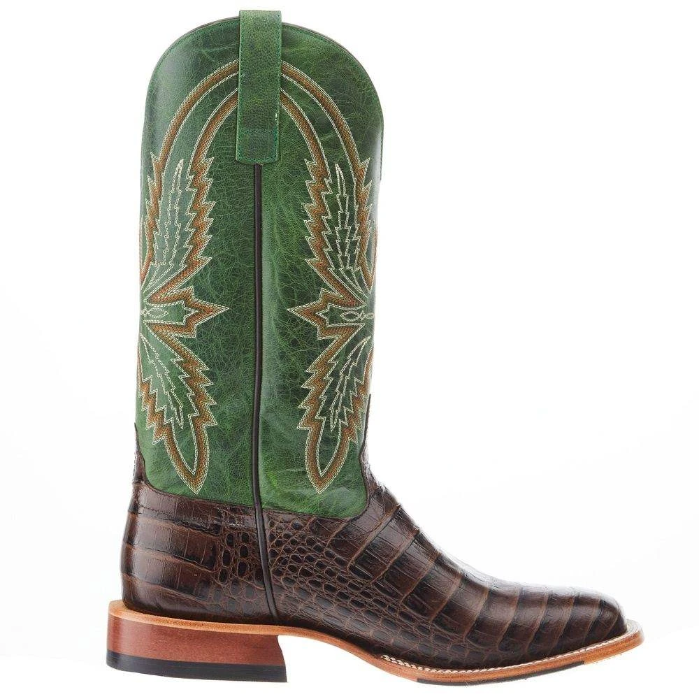 Horsepower Men's Chocolate Caiman Print Cowboy Boot 7 Horsepower Men's Chocolate Caiman Print Cowboy Boot - Image 5