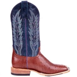Macie Bean Women's Top Hand Macie Bean Rum Brown Smooth Ostrich Cowgirl Boot -Western Denim Gear Store M2029 5