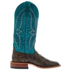 Macie Bean Boots Ladies Co File Fofish Turquoise Sensation Top Boots -Western Denim Gear Store M9120 05