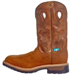 Men`s Twisted X Dark Brown 12in. Tan Square Soft Toe Work Boot -Western Denim Gear Store MLCCW05 3