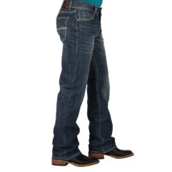 Rock N Roll Cowboy Mens N Double Barrel Relaxed Fit Straight Leg Jeans -Western Denim Gear Store MOS8553 2
