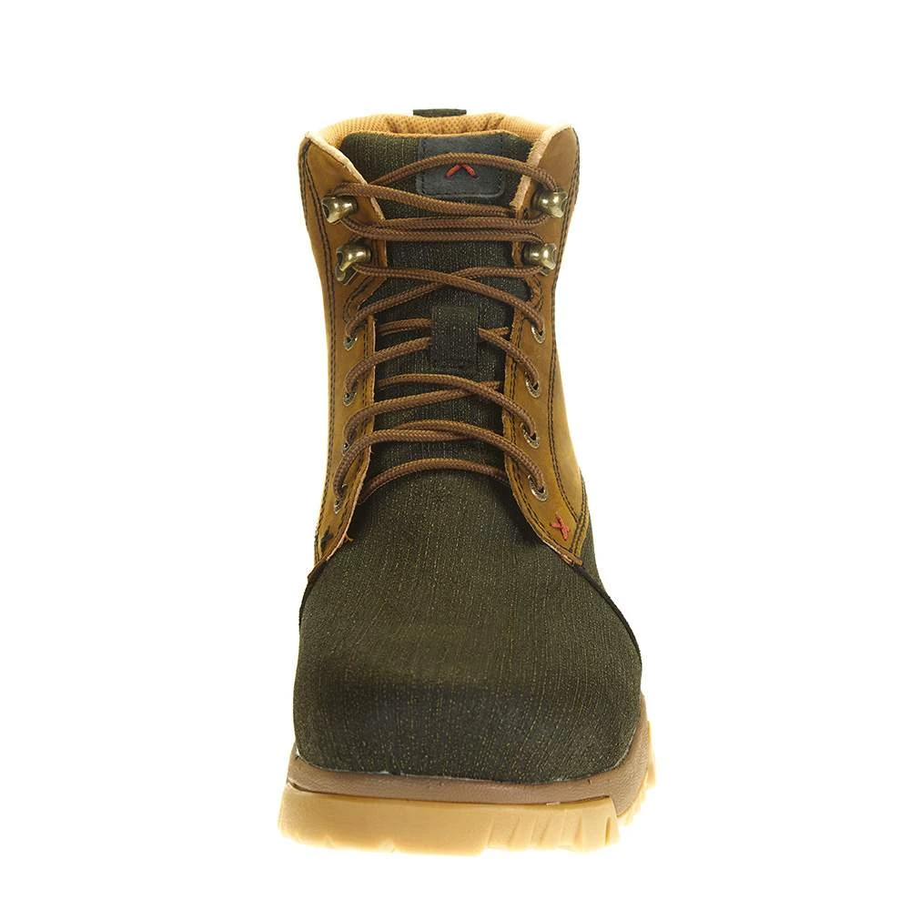 Twisted X Men's Rubberized Brown 6in. Distressed Saddle Lace Up Soft Toe Work Boot 4 Twisted X Men's Rubberized Brown 6in. Distressed Saddle Lace Up Soft Toe Work Boot - Image 2