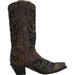 Corral Corral Brown And Black Sequin Inlay Cowgirl Boots -Western Denim Gear Store R1152 right