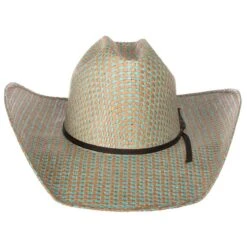 Rodeo King Turquoise Jute Open Crown 4-1/2in. Brim Straw Cowboy Hat -Western Denim Gear Store RK203 7