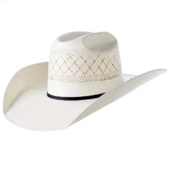 Rodeo King Ivory Double Diamond Open Crown 4 1/2in. Brim Straw Cowboy Hat -Western Denim Gear Store RK210 3