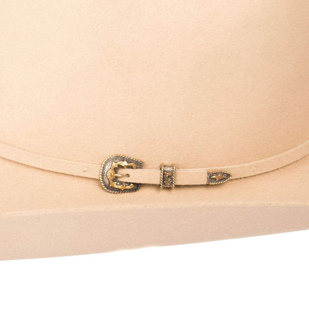 Rodeo King 30X Buckskin Hat 4 1/4in. Brim Open Crown Felt Cowboy Hat 5 Rodeo King 30X Buckskin Hat 4 1/4in. Brim Open Crown Felt Cowboy Hat - Image 3