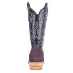 R Watson Boots Men's Plum Rough Out 13in. Black Cowhide Top Boots -Western Denim Gear Store RW8209 1 3