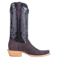 R Watson Boots Men's Plum Rough Out 13in. Black Cowhide Top Boots -Western Denim Gear Store RW8209 1 4