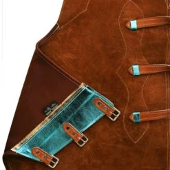 Saddle Barn Tack Brown Turquiose And Gold Rodeo Chaps -Western Denim Gear Store SB27 10BTG 4