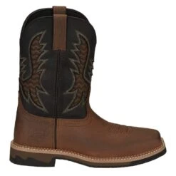 Justin Boots Men`s Stampede Bolt Pecan Water Buffalo 11` Black Water Buffalo Soft Toe -Western Denim Gear Store SE4112 5