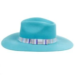 M&F Girls Pinch Front Turquoise Fashion Hat 3 1/2` Brim -Western Denim Gear Store T7890033 31