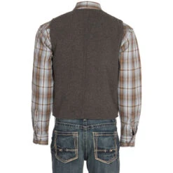 Wyoming Traders Mens Charcoal Wyoming Wool Vest -Western Denim Gear Store VCM CHAR 2