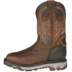 Justin Boot Company Men's Tumbled Mahogany Brown Buffalo 11in. Top -Western Denim Gear Store WK2110 2