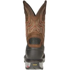 Justin Boot Company Men's Tumbled Mahogany Brown Buffalo 11in. Top -Western Denim Gear Store WK2110 3