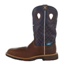 Twisted X Womens Brown 11in Navy Alloy Toe Work Boot -Western Denim Gear Store WXBAW01 3
