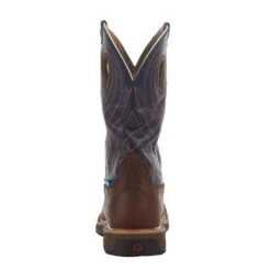 Twisted X Womens Brown 11in Navy Alloy Toe Work Boot -Western Denim Gear Store WXBAW01 4
