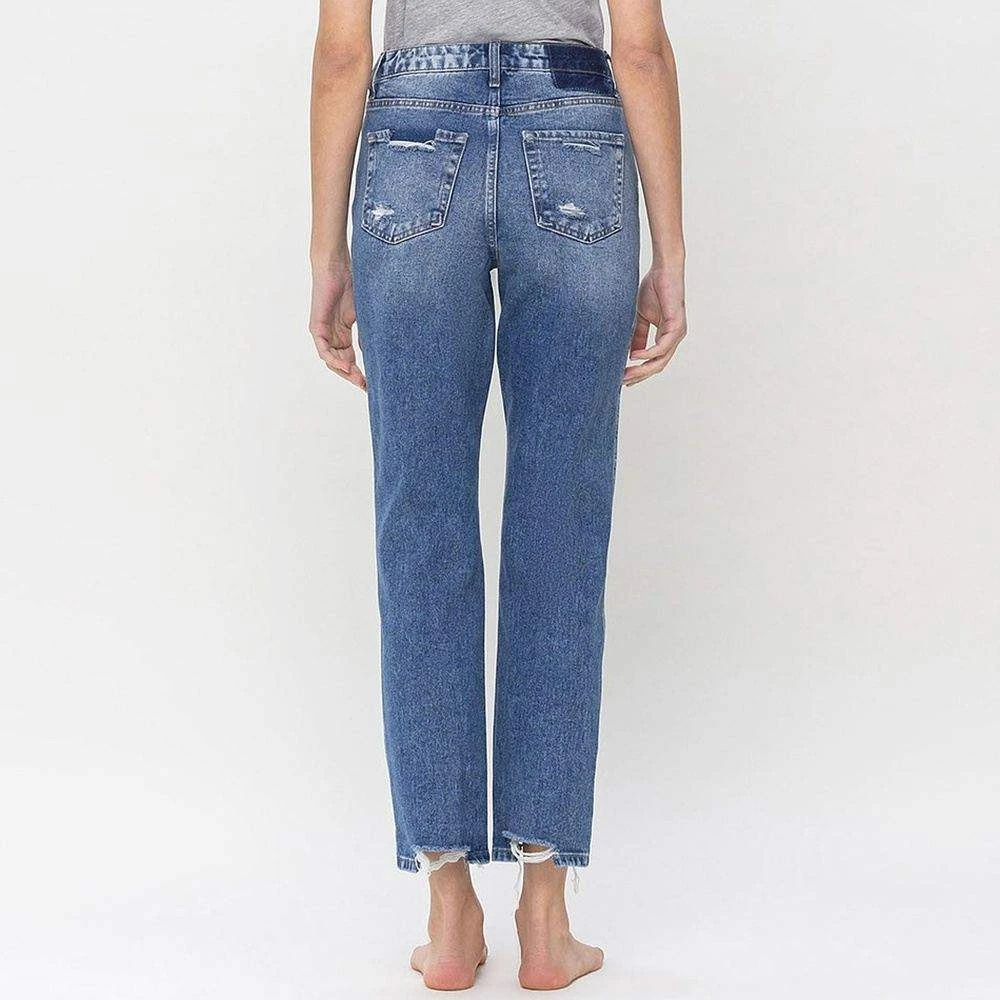 Flying Monkey Women's Super High Rise Straight Jeans - Lolita 4 Flying Monkey Women's Super High Rise Straight Jeans - Lolita - Image 2